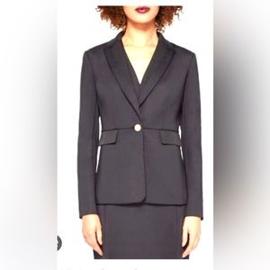 TED BAKER contrast tuxedo suit - skirt & blazer  excellent condition Blk